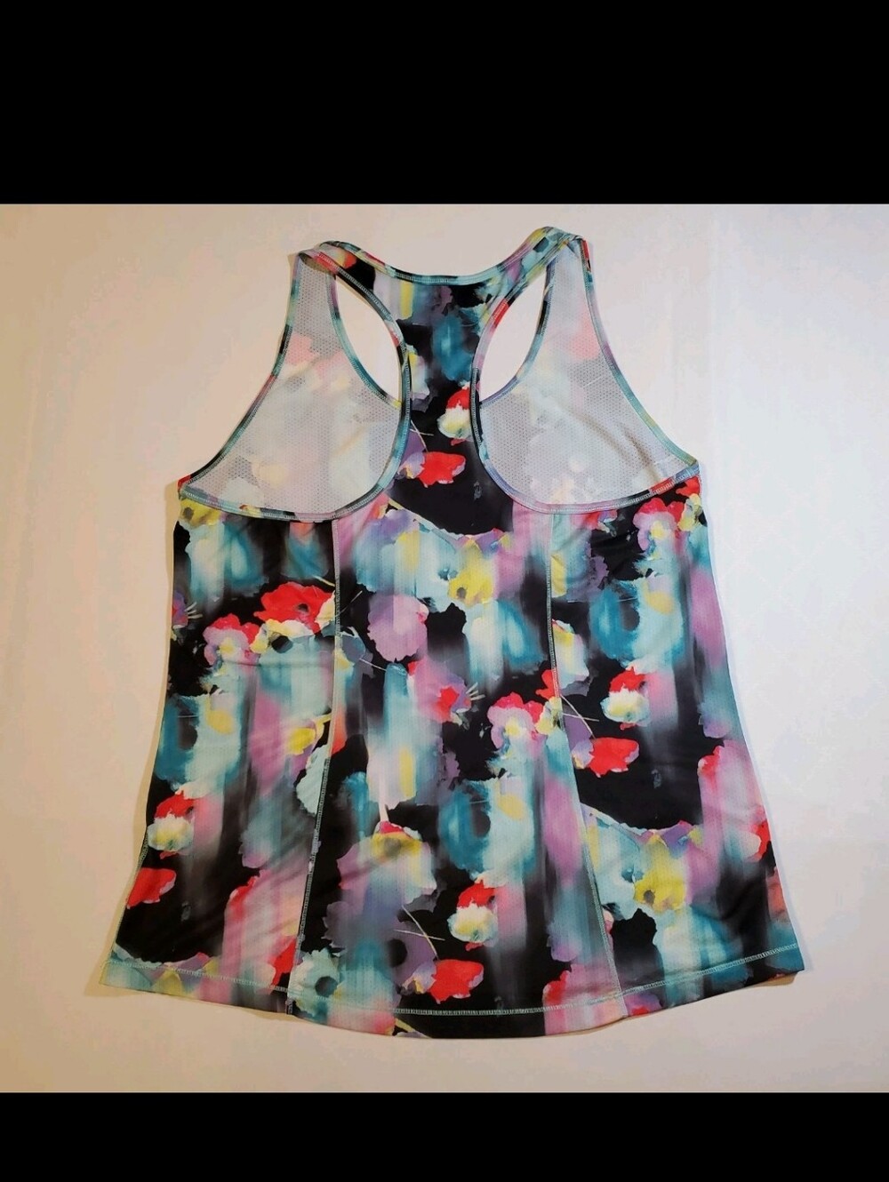 ASICS Women's Multicolor Floral Racerback Tank Top Sz L - Picture 3 of 10